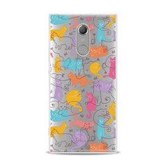 Lex Altern TPU Silicone Sony Xperia Case Bright Drawing Cats