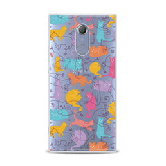 Lex Altern TPU Silicone Sony Xperia Case Bright Drawing Cats