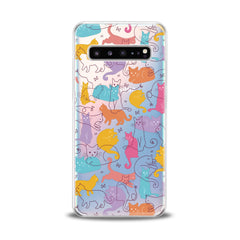 Lex Altern TPU Silicone Samsung Galaxy Case Bright Drawing Cats