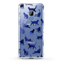 Lex Altern TPU Silicone Samsung Galaxy Case Blue Watercolor Cats