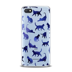 Lex Altern Blue Watercolor Cats Xiaomi Redmi Mi Case