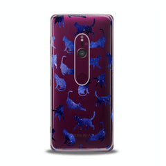 Lex Altern TPU Silicone Sony Xperia Case Blue Watercolor Cats