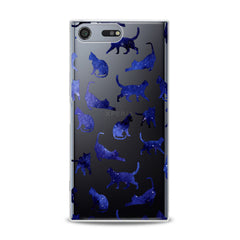 Lex Altern TPU Silicone Sony Xperia Case Blue Watercolor Cats