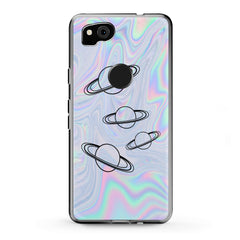 Lex Altern TPU Silicone Google Pixel Case Rainbow Saturn