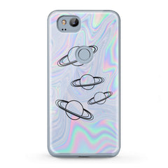 Lex Altern TPU Silicone Google Pixel Case Rainbow Saturn