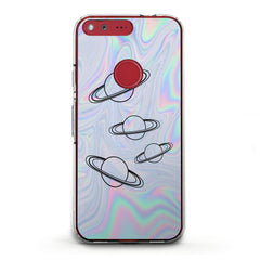 Lex Altern TPU Silicone Google Pixel Case Rainbow Saturn