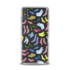 Lex Altern TPU Silicone Motorola Case Colored Socks Pattern