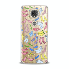 Lex Altern TPU Silicone Motorola Case Colored Socks Pattern