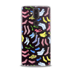 Lex Altern TPU Silicone Nokia Case Colored Socks Pattern