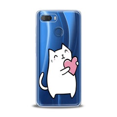 Lex Altern TPU Silicone Lenovo Case White Lovely Feline