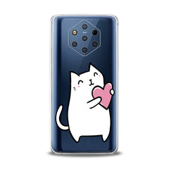 Lex Altern TPU Silicone Nokia Case White Lovely Feline