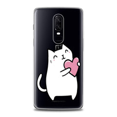 Lex Altern TPU Silicone OnePlus Case White Lovely Feline