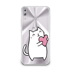 Lex Altern TPU Silicone Asus Zenfone Case White Lovely Feline