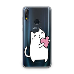 Lex Altern TPU Silicone Asus Zenfone Case White Lovely Feline