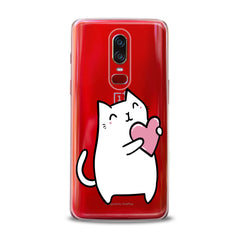 Lex Altern TPU Silicone OnePlus Case White Lovely Feline