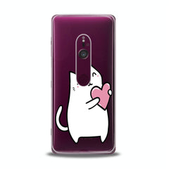 Lex Altern TPU Silicone Sony Xperia Case White Lovely Feline