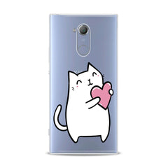 Lex Altern TPU Silicone Sony Xperia Case White Lovely Feline