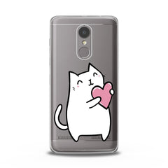 Lex Altern TPU Silicone Lenovo Case White Lovely Feline