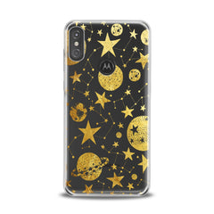 Lex Altern TPU Silicone Motorola Case Golden Space Art