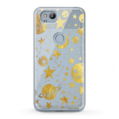 Lex Altern TPU Silicone Google Pixel Case Golden Space Art