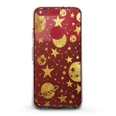 Lex Altern TPU Silicone Google Pixel Case Golden Space Art