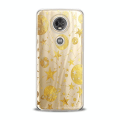 Lex Altern TPU Silicone Motorola Case Golden Space Art