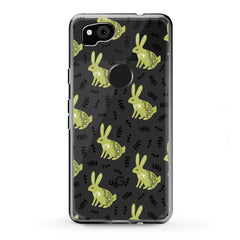 Lex Altern TPU Silicone Google Pixel Case Green Bunnies