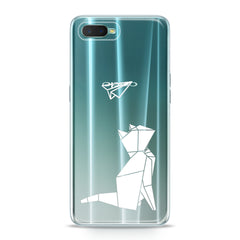 Lex Altern TPU Silicone Oppo Case Origami Cat