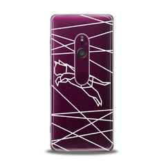 Lex Altern TPU Silicone Sony Xperia Case White Geometric Cat