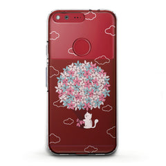 Lex Altern TPU Silicone Google Pixel Case Kitty Bouquet