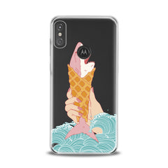 Lex Altern TPU Silicone Motorola Case Shark Ice Cream