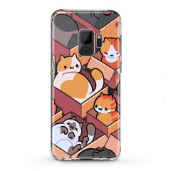 Lex Altern TPU Silicone Samsung Galaxy Case Cats in Boxes