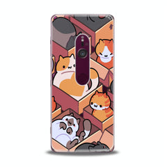 Lex Altern TPU Silicone Sony Xperia Case Cats in Boxes