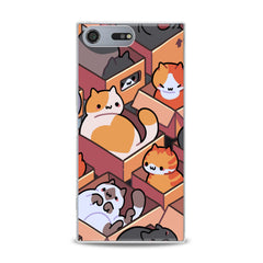 Lex Altern TPU Silicone Sony Xperia Case Cats in Boxes