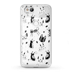 Lex Altern Google Pixel Case Boho Kitty Skeletons