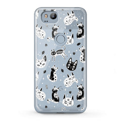 Lex Altern TPU Silicone Google Pixel Case Boho Kitty Skeletons