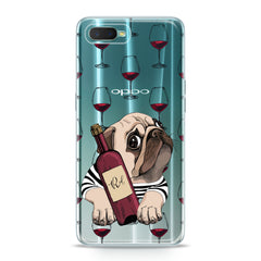 Lex Altern TPU Silicone Oppo Case Wine Pug