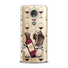 Lex Altern TPU Silicone Motorola Case Wine Pug