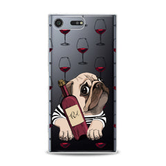 Lex Altern TPU Silicone Sony Xperia Case Wine Pug