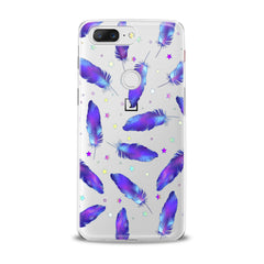 Lex Altern TPU Silicone OnePlus Case Magic Purple Feathers