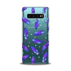 Lex Altern Magic Purple Feathers Samsung Galaxy Case