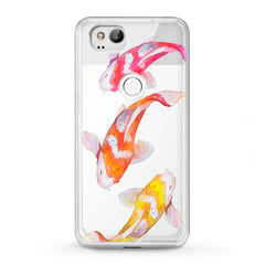 Lex Altern TPU Silicone Google Pixel Case Colored Koi Fishes