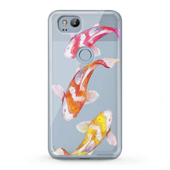 Lex Altern TPU Silicone Google Pixel Case Colored Koi Fishes