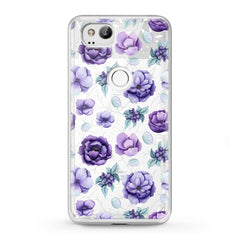 Lex Altern TPU Silicone Google Pixel Case Floral Purple Beauty