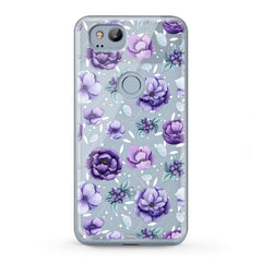 Lex Altern TPU Silicone Google Pixel Case Floral Purple Beauty