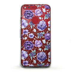 Lex Altern TPU Silicone Google Pixel Case Floral Purple Beauty