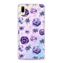 Lex Altern TPU Silicone VIVO Case Floral Purple Beauty