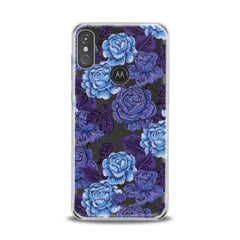 Lex Altern TPU Silicone Motorola Case Drawing Blue Roses