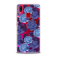 Lex Altern TPU Silicone VIVO Case Drawing Blue Roses