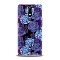 Lex Altern TPU Silicone Oppo Case Drawing Blue Roses